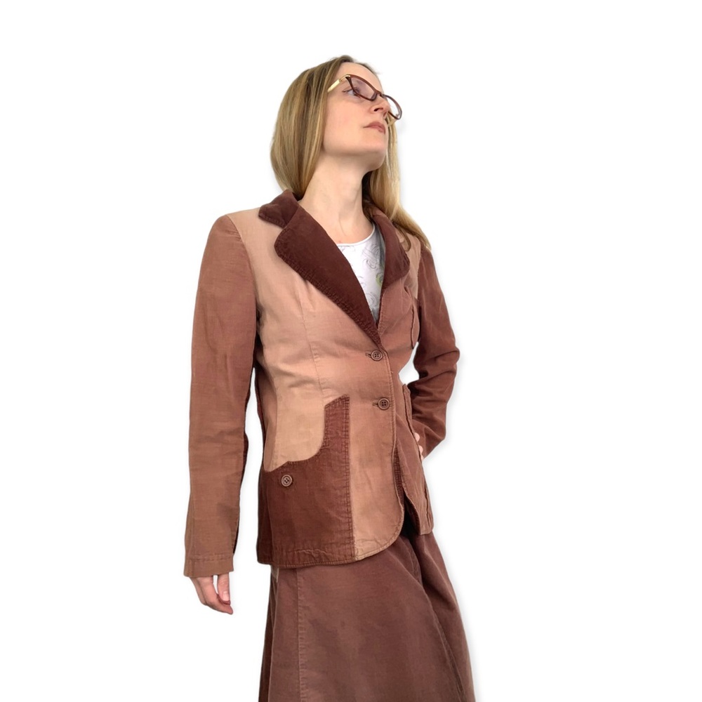 70s Corduroy Jacket and Wrap Skirt Vintage Cotton Young Timers S - Picture 2 of 11